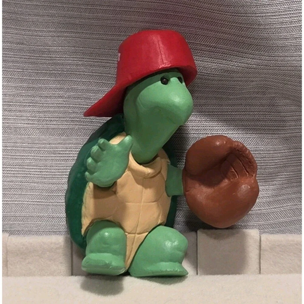 Vintage Hallmark Keepsake Ornament All Star 1991 Baseball Turtle No Box QX5329